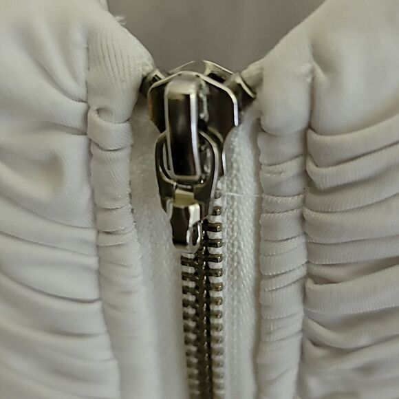 Sherri Hill White Ruched Mini Dress - Picture 5 of 6